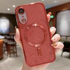 For iPhone XR MagSafe Glitter Electroplating TPU Phone Case(Red) - 1