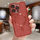 For iPhone 16 Pro MagSafe Glitter Electroplating TPU Phone Case(Red) - 1