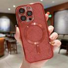 For iPhone 16 Pro Max MagSafe Glitter Electroplating TPU Phone Case(Red) - 1