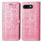 For Google Pixel 9a Cat and Dog Embossed Leather Phone Case(Pink) - 2