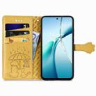For Google Pixel 9a Cat and Dog Embossed Leather Phone Case(Yellow) - 3