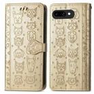 For Google Pixel 9a Cat and Dog Embossed Leather Phone Case(Gold) - 2