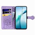 For Google Pixel 9a Cat and Dog Embossed Leather Phone Case(Purple) - 3