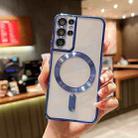 For Samsung Galaxy S23 Ultra 5G MagSafe Electroplating TPU Phone Case(Blue) - 1