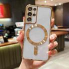 For Samsung Galaxy S22 Ultra 5G MagSafe Electroplating TPU Phone Case(Gold) - 1