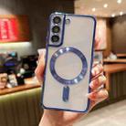 For Samsung Galaxy S22 5G MagSafe Electroplating TPU Phone Case(Blue) - 1
