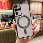 For Samsung Galaxy S20 Ultra 5G MagSafe Electroplating TPU Phone Case(Black) - 1