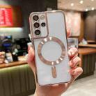 For Samsung Galaxy S20+ 5G MagSafe Electroplating TPU Phone Case(Rose  Gold) - 1