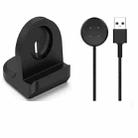 For Google Pixel Watch 2 Smart Watch Silicone Charging Bracket with Charger(Black) - 1