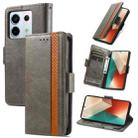 For Xiaomi Redmi Note 13 Pro 4G CaseNeo Splicing Dual Magnetic Buckle Leather Phone Case(Gray) - 1