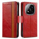 For Xiaomi Redmi Note 14 Pro 5G CaseNeo Splicing Dual Magnetic Buckle Leather Phone Case(Red) - 2