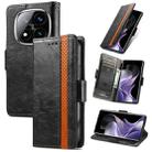 For Xiaomi Redmi Note 14 Pro+ 5G CaseNeo Splicing Dual Magnetic Buckle Leather Phone Case(Black) - 1