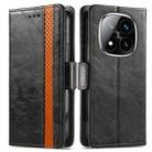 For Xiaomi Redmi Note 14 Pro+ 5G CaseNeo Splicing Dual Magnetic Buckle Leather Phone Case(Black) - 2