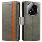 For Xiaomi Redmi Note 14 Pro+ 5G CaseNeo Splicing Dual Magnetic Buckle Leather Phone Case(Gray) - 2