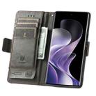 For Xiaomi Redmi Note 14 Pro+ 5G CaseNeo Splicing Dual Magnetic Buckle Leather Phone Case(Gray) - 3