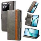 For Xiaomi 15 Pro CaseNeo Splicing Dual Magnetic Buckle Leather Phone Case(Gray) - 1