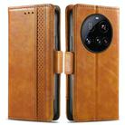 For Xiaomi 15 Ultra CaseNeo Splicing Dual Magnetic Buckle Leather Phone Case(Khaki) - 2