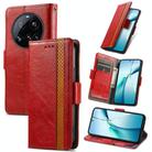 For Xiaomi 15 Ultra CaseNeo Splicing Dual Magnetic Buckle Leather Phone Case(Red) - 1