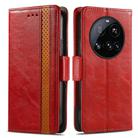 For Xiaomi 15 Ultra CaseNeo Splicing Dual Magnetic Buckle Leather Phone Case(Red) - 2
