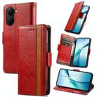 For Redmi Turbo 4 CaseNeo Splicing Dual Magnetic Buckle Leather Phone Case(Red) - 1