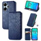 For Redmi 13 4G Cubic Grid Pressed Magnetic Leather Phone Case(Blue) - 1