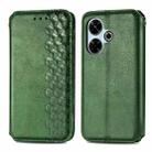 For Redmi 13 4G Cubic Grid Pressed Magnetic Leather Phone Case(Green) - 2