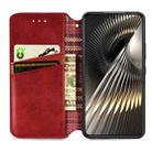 For Redmi Turbo 3 5G Cubic Grid Pressed Magnetic Leather Phone Case(Red) - 3