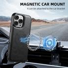 For iPhone 16e Suteni H15 MagSafe Oil Eax Leather Detachable Wallet Back Phone Case(Black) - 2