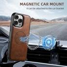 For iPhone 17 Pro Max Suteni H15 MagSafe Oil Eax Leather Detachable Wallet Back Phone Case(Brown) - 3