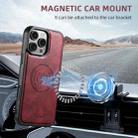 For iPhone 17 Pro Max Suteni H15 MagSafe Oil Eax Leather Detachable Wallet Back Phone Case(Red) - 3