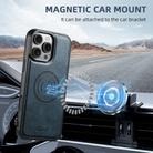 For iPhone 17 Pro Max Suteni H15 MagSafe Oil Eax Leather Detachable Wallet Back Phone Case(Blue) - 3