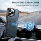 For iPhone 17 Pro Suteni H15 MagSafe Oil Eax Leather Detachable Wallet Back Phone Case(Blue) - 3