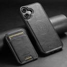 For iPhone 17 Suteni H15 MagSafe Oil Eax Leather Detachable Wallet Back Phone Case(Black) - 2