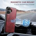 For iPhone 17 Suteni H15 MagSafe Oil Eax Leather Detachable Wallet Back Phone Case(Red) - 3
