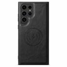 For Samsung Galaxy S23 Ultra 5G Suteni H15  Oil Eax Leather Detachable Wallet Back Phone Case(Black) - 2