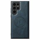For Samsung Galaxy S23 Ultra 5G Suteni H15  Oil Eax Leather Detachable Wallet Back Phone Case(Blue) - 2