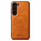 For Samsung Galaxy S23+ 5G Suteni H15  Oil Eax Leather Detachable Wallet Back Phone Case(Khaki) - 2