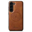 For Samsung Galaxy S23 5G Suteni H15  Oil Eax Leather Detachable Wallet Back Phone Case(Brown) - 2