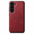 For Samsung Galaxy S23 5G Suteni H15  Oil Eax Leather Detachable Wallet Back Phone Case(Red) - 2