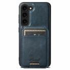 For Samsung Galaxy S23 5G Suteni H15  Oil Eax Leather Detachable Wallet Back Phone Case(Blue) - 1