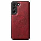 For Samsung Galaxy S22+ 5G Suteni H15  Oil Eax Leather Detachable Wallet Back Phone Case(Red) - 2