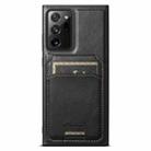 For Samsung Galaxy Note20 Ultra 5G Suteni H15  Oil Eax Leather Detachable Wallet Back Phone Case(Black) - 1
