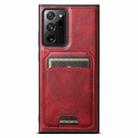 For Samsung Galaxy Note20 Ultra 5G Suteni H15  Oil Eax Leather Detachable Wallet Back Phone Case(Red) - 1