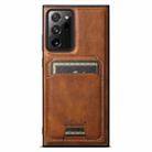 For Samsung Galaxy Note20 5G Suteni H15  Oil Eax Leather Detachable Wallet Back Phone Case(Brown) - 1