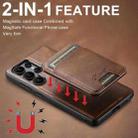 For Samsung Galaxy S25+ 5G Suteni H15  Oil Eax Leather Detachable Wallet Back Phone Case(Khaki) - 3