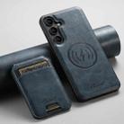 For Samsung Galaxy S25+ 5G Suteni H15  Oil Eax Leather Detachable Wallet Back Phone Case(Blue) - 2