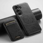 For Samsung Galaxy S25 5G Suteni H15  Oil Eax Leather Detachable Wallet Back Phone Case(Black) - 2