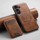 For Samsung Galaxy S25 5G Suteni H15  Oil Eax Leather Detachable Wallet Back Phone Case(Red) - 2