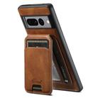 For Google Pixel 8 Pro Suteni H15 Oil Eax Leather MagSafe Detachable Wallet Back Phone Case(Khaki) - 3