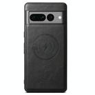 For Google Pixel 7 Pro Suteni H15 Oil Eax Leather MagSafe Detachable Wallet Back Phone Case(Black) - 2